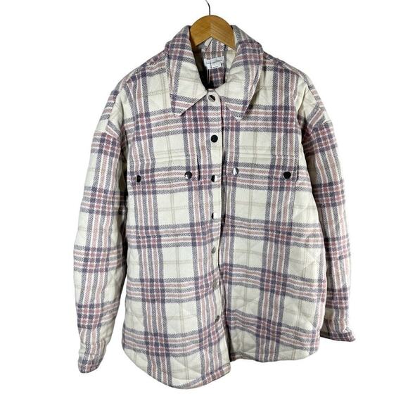 Lovers + Friends Revolve Conlee Quilted Shacket Pink Purple Size Medium - Picture 4 of 13